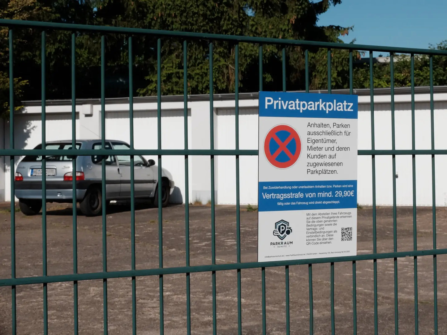 Parkplatzschild mit Wirkung „Basic“ – Schutz zum Einstiegspreis