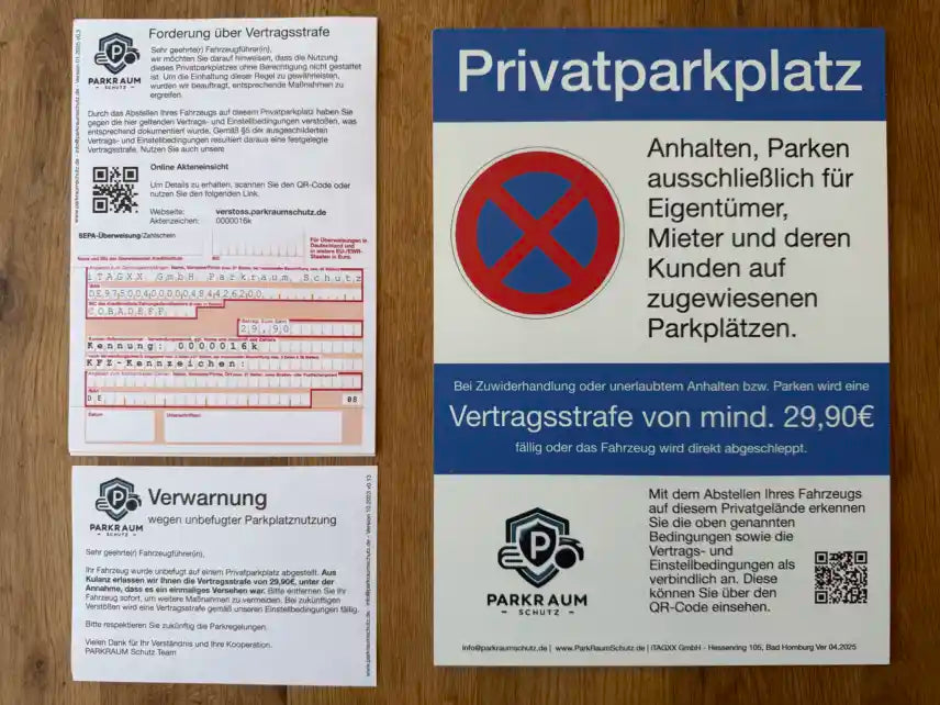 Parkplatzschild mit Wirkung „Standard“ – Stabil, sichtbar und mit Extra-Vorteil