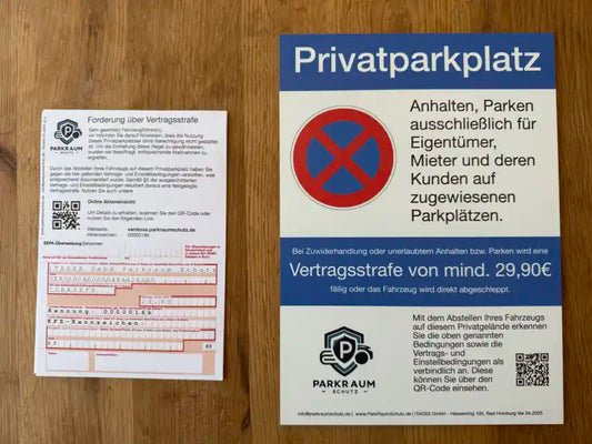 Parkplatzschild mit Wirkung „Basic“ – Schutz zum Einstiegspreis